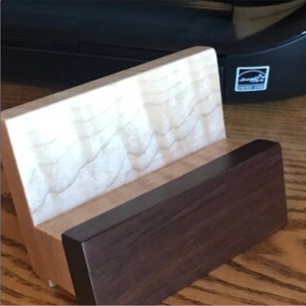 Hand crafted real wood Business Card Holder